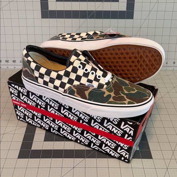 Vans Other - Vans Van Doren Archive Men's Checkered Camo Sneakers SKU VN0W3CDOV Deadstock